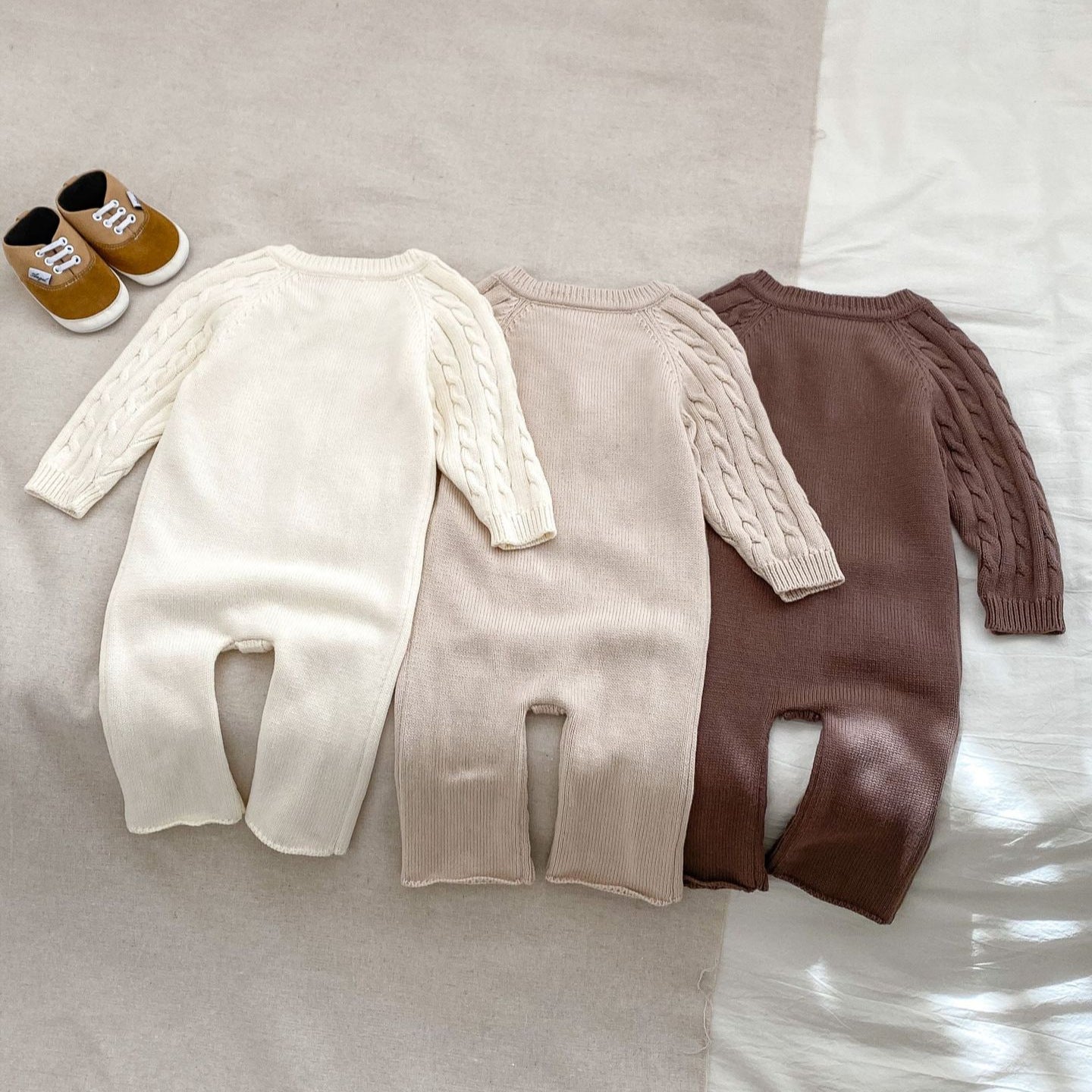Handmade Twist Baby Jumpsuit Knitted