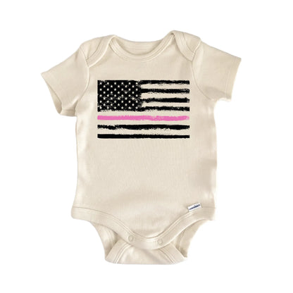 Woman First Responder Girl Flag Baby Gift Baby Bodysuit