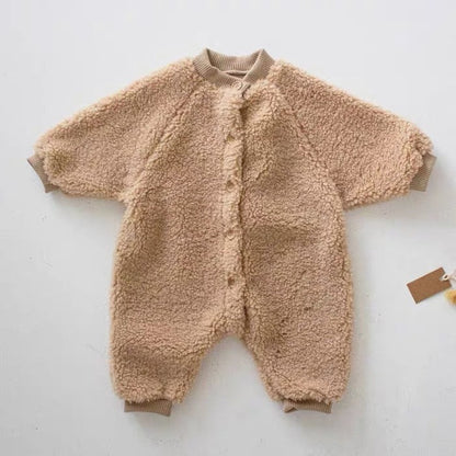 New baby button Plush creeper for autumn and winter