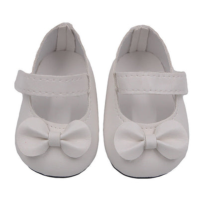 18 Inch American Girl Doll Shoes Solid Color Bow Shoes
