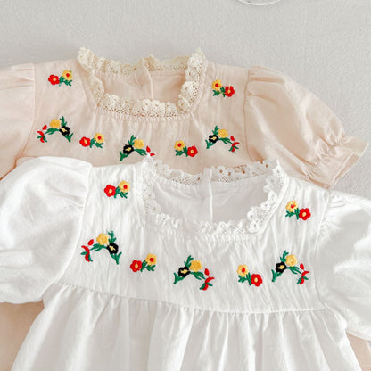 Female Treasure Embroidered Lace Two-piece Set