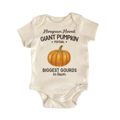 Giant Pumpkin Gourd Fall Farm Baby Gift Baby Bodysuit
