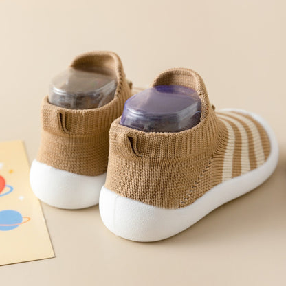 Casual Simple Soft Bottom Non-slip Cartoon Striped Toddler Shoes
