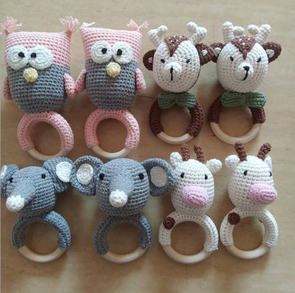 Wooden baby teether
