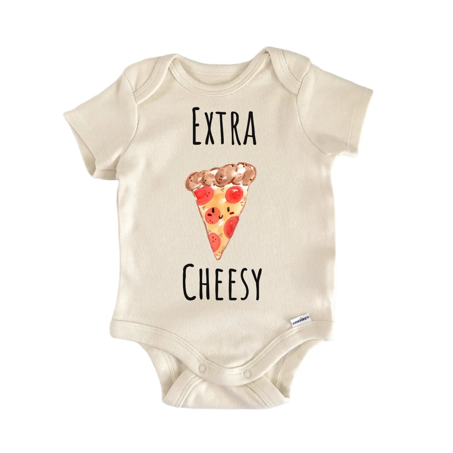 Extra Cheesy Pizza Italian Food Baby Gift Baby Bodysuit