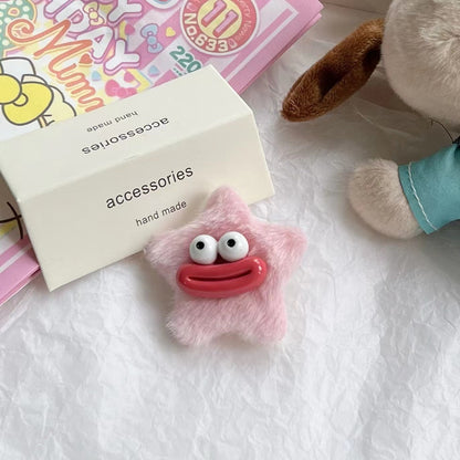 Girly Heart Plush Duckbill Clip