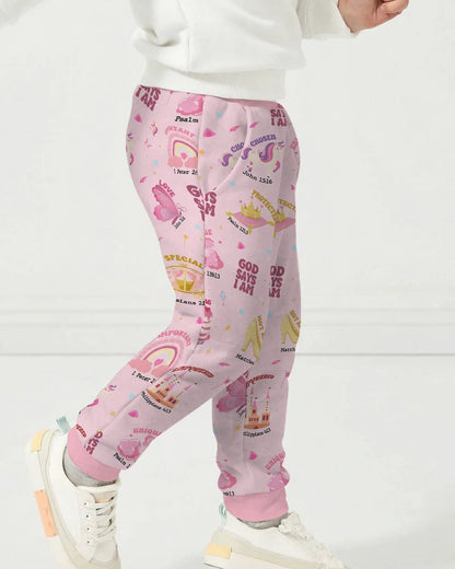 God Says I Am Girl Bamboo Jogger