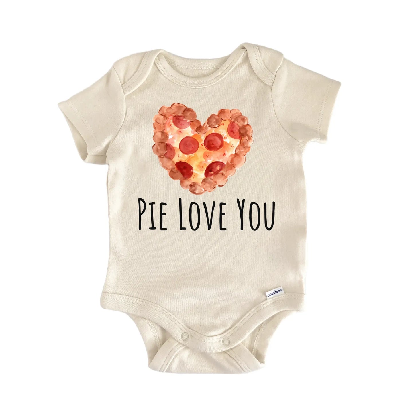 Pie Love You Pizza Italian Food Valentine's Day Baby Gift Baby Bodysuit