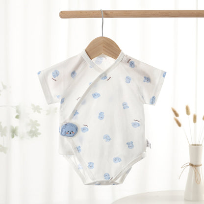 Pure Cotton Newborn One-piece Baby Clothes, Short Sleeves