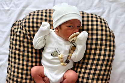 Brown Black Gingham Baby Lounger Cover