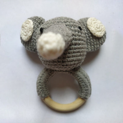 Wooden baby teether