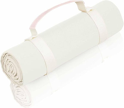 4’9” x 6’3” White Lightweight Water-Resistant Canvas Mat – Picnic, Outdoor, Beach, Park, Camping, Toy Mat
