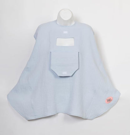 Muslin Nursing Cover for Baby Breastfeeding –with Peekaboo Window -100% Breathable Cotton Privacy Nursing Shawl - Multiuse Apron for Moms