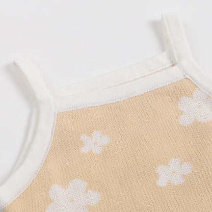 Strap-style Knitted Wool Baby Romper
