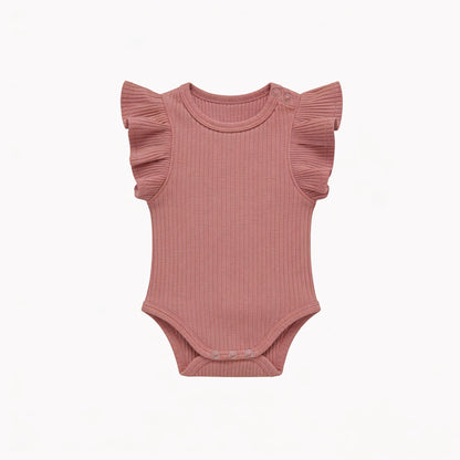 Baby Romper Knitted Ribbed Infant Onesie