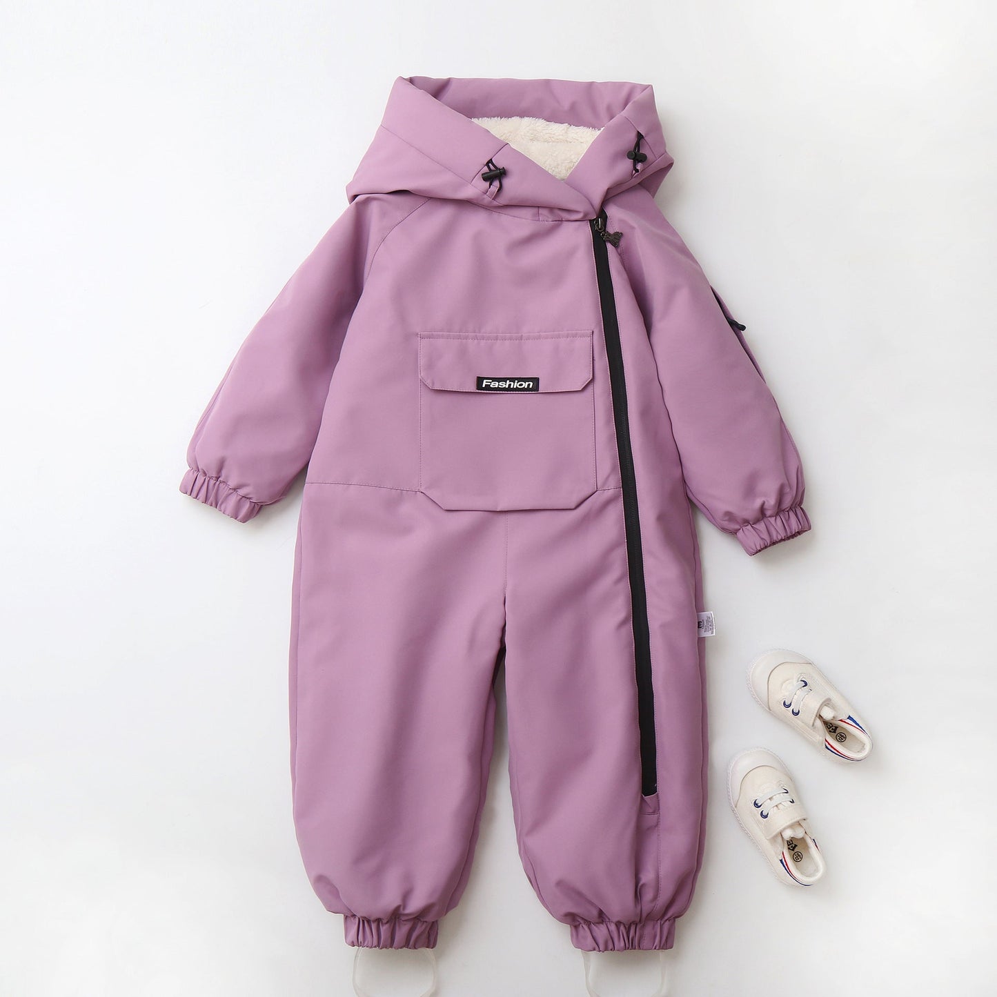 Long Crawling Suit One-piece Hooded Jumpsuit