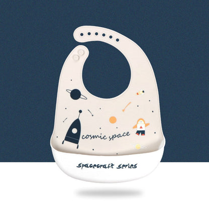 Baby Cartoon Silicone Bib Waterproof And Dirt-proof Super Soft