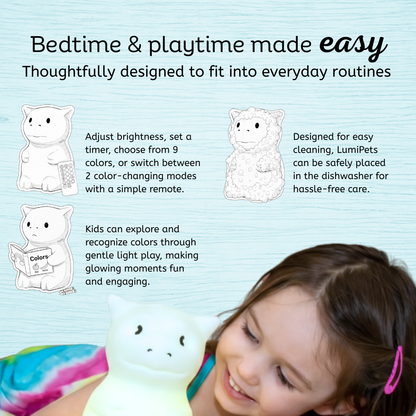 Dragon Night Light for Kids - Silicone Dragon Lamp | LumiPets®