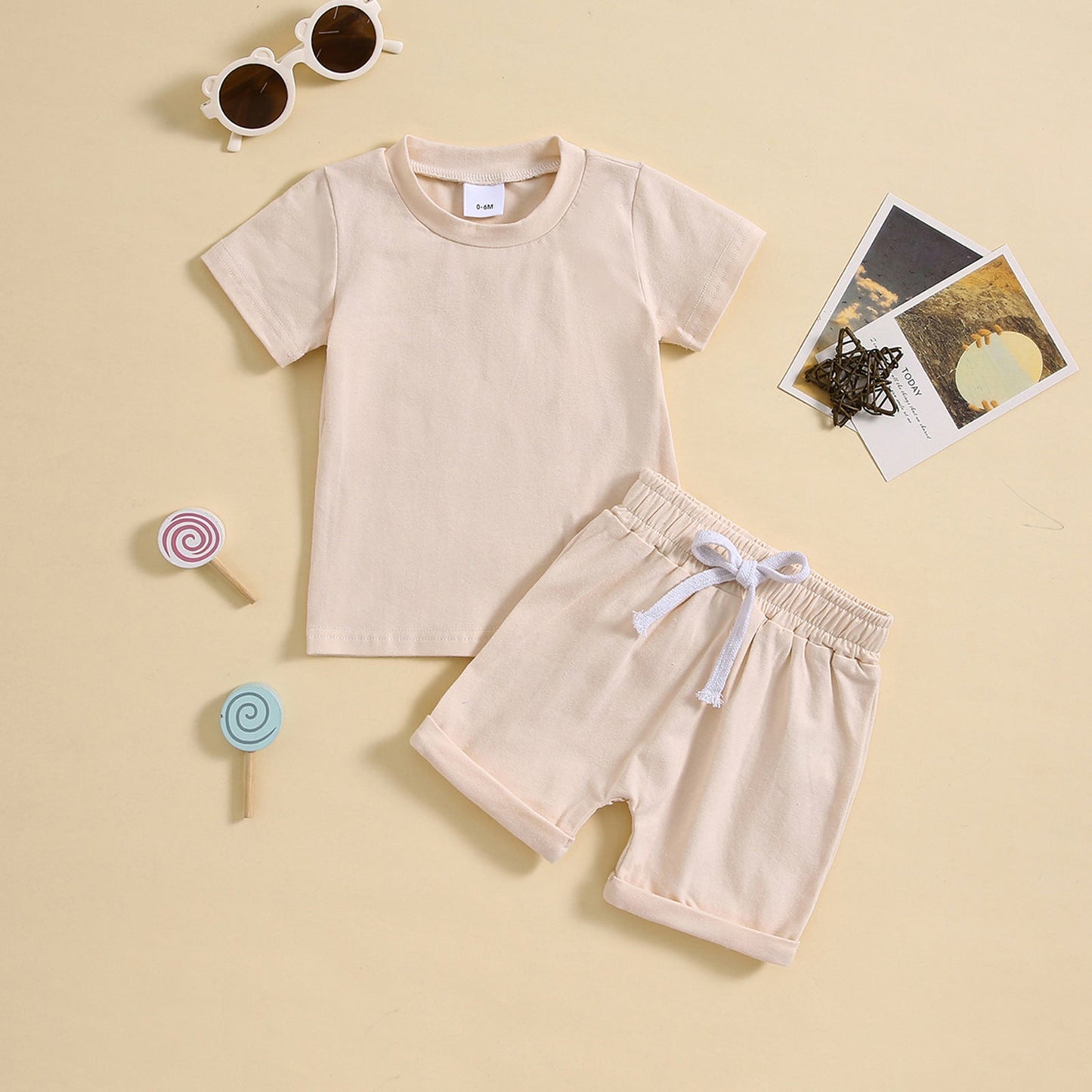 Children's Clothing Boys' And Girls' Short-sleeved Shorts Sports