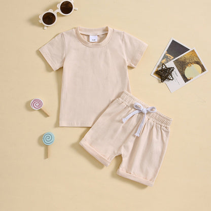 Children's Clothing Boys' And Girls' Short-sleeved Shorts Sports