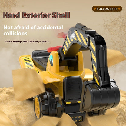 Oversized Portable Riding Hook Machine Electric Excavator Car Girl And Boy Children Excavator Toy Engineering Vehicle