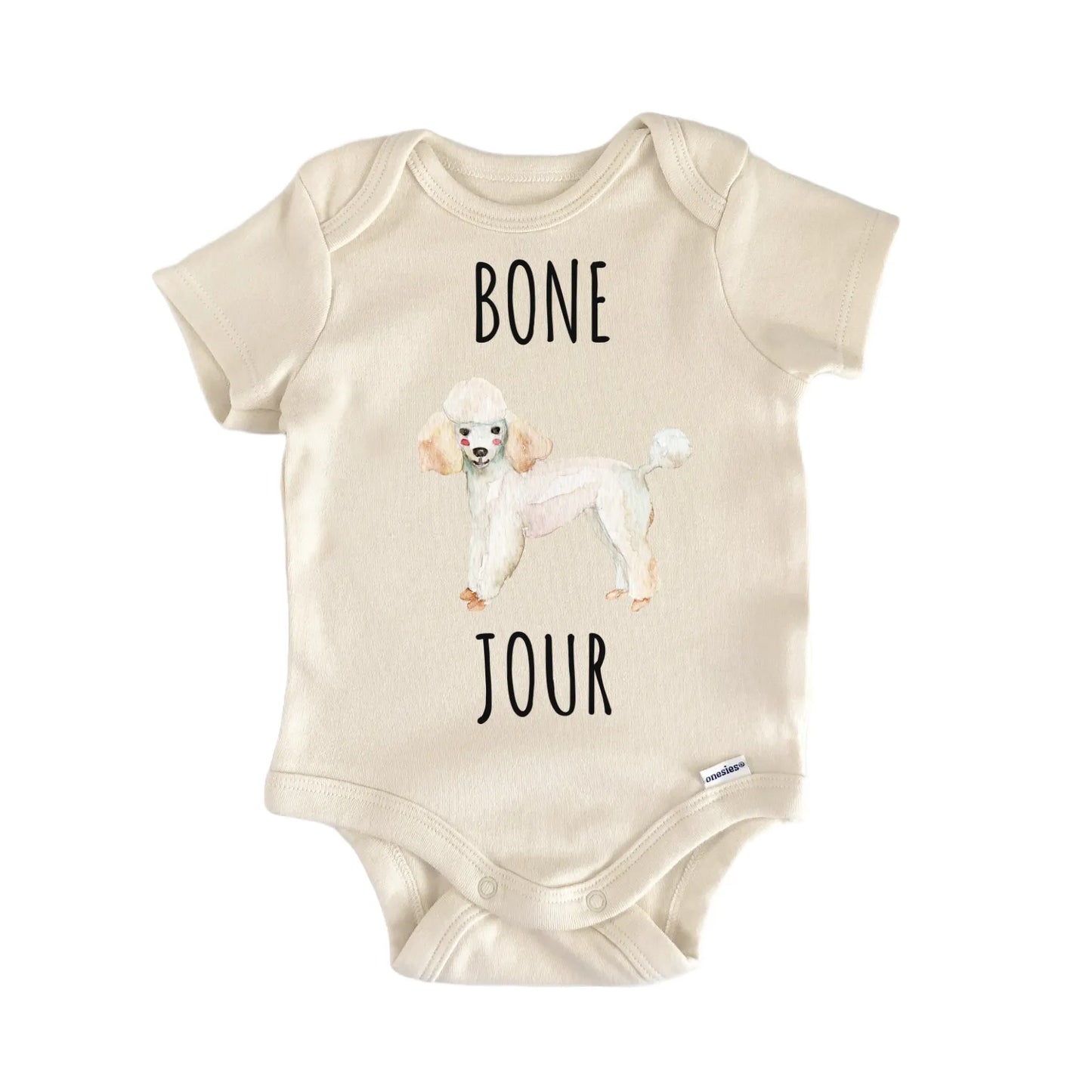 French Poodle Dog France Baby Gift Baby Bodysuit