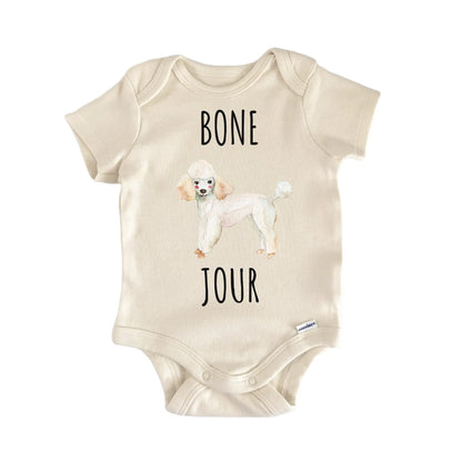 French Poodle Dog France Baby Gift Baby Bodysuit