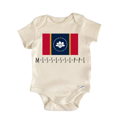 Mississippi State Flag Baby Gift Baby Bodysuit