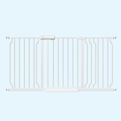 WAOWAO Baby Gate 52.76-62.2" Extra Wide Pressure Mounted Walk Through Swing Auto Close Safety White Metal Toddler Kids Child Dog Pet Puppy for Stairs,Doorways,Kitchen