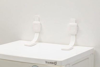 YEYA Upgraded No Drill Furniture Anchors for Baby Proofing, Anti-Tip Adjustable Straps, 2 Pack