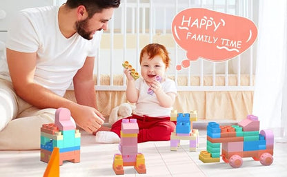 Top STEM Soft Building Block Sets for Kids Aged 18 months to 6 years old.Mega Building Blocks for preschool.Large Construction Block Toys for Toddler to Improve Imagination、Creativity、Hands-on Ability