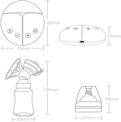 Manual Breast Pump - Automatic Double Electric Breast Pump Extractor De Leche Manual 3 Modes, 9 Levels，White