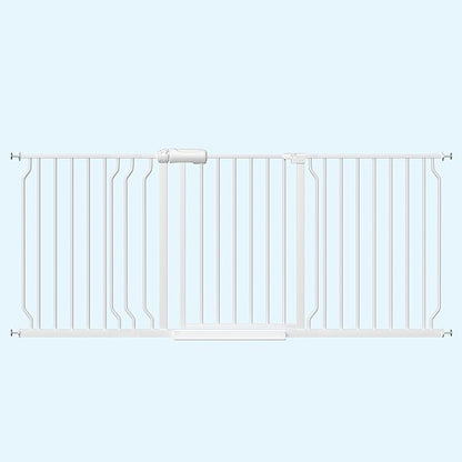 WAOWAO Baby Gate 62.20-71.26" Extra Wide Pressure Mounted Walk Through Swing Auto Close Safety White Metal Toddler Kids Child Dog Pet Puppy for Stairs,Doorways,Kitchen