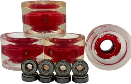 Clear Longboard Skateboard - Transparent Acrylic Long Boards with Light-Up LED Wheels for Smooth Rides - Ride The Streets in Style with Longboard Built for Beginners & Pros Alike