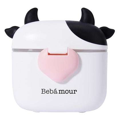 Bebamour Baby Formula Dispenser On The Go, Formula Container to Go, Formula Holder for Travel, Candy Fruit Snack Storage Container with Scoop and Leveller (Black)