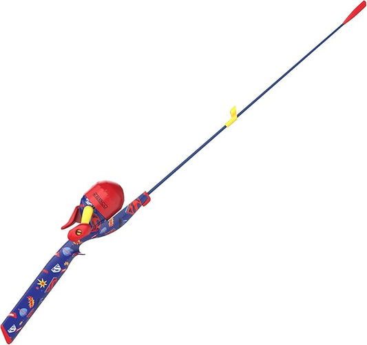 Zebco Youth 29-Inch Floating Spincast Reel and Fishing Rod Combo, Size 20 Reel, Pre-Spooled with 6-Pound Cajun Line
