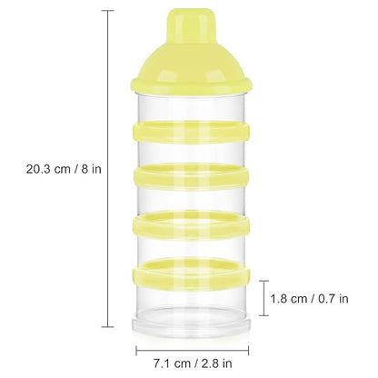 Accmor Formula Dispenser On The Go, 5 Compartments Stackable Formula Container for Travel, Baby Milk Powder Kids Snack Container, BPA Free