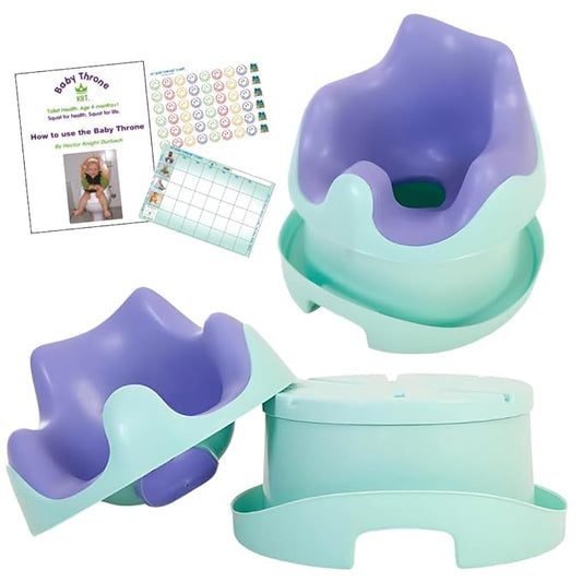 Pediatrician-Approved Squat Position for Easier Pooping & Elimination Communication (EC) | 7-in-1 Potty Training Seat | Includes Footrest, Step Stool & Toddler Toilet Seat | Reduces Diaper Waste