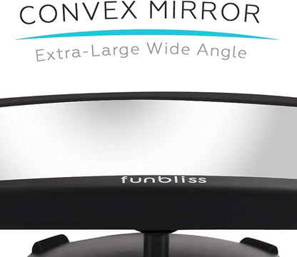 Baby Car Mirror Most Stable Backseat Mirror with Premium Matte Finish,Ultra High Definition PMMA Material, Secure and Shatterproof,Black