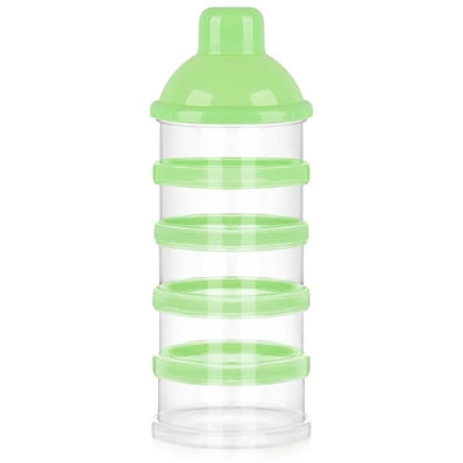 Accmor Formula Dispenser On The Go, 5 Compartments Stackable Formula Container for Travel, Baby Milk Powder Kids Snack Container, BPA Free