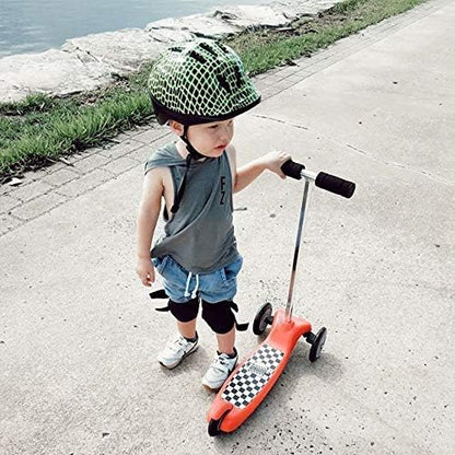 Soft-Style Kids Knee and Elbow Pads with Bike Gloves, Flexible Impact-Resistant Gear for Ages 2-11, Designed for Balance Bikes, Roller-Skating, and Skateboarding
