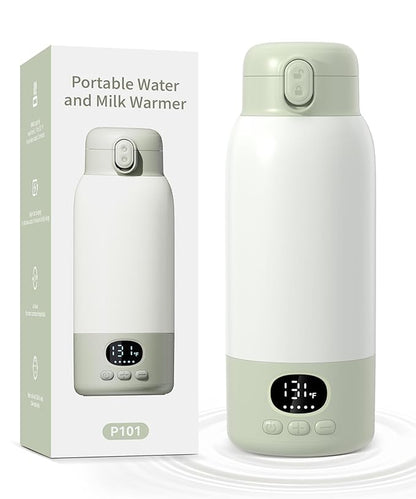Portable Bottle Warmer 17oz Large Capacity Bottle Warmer for Travel, Fast Heating for Breast Milk Formula and Milk, Suitable for Baby Outdoor Airplane and Car Green5