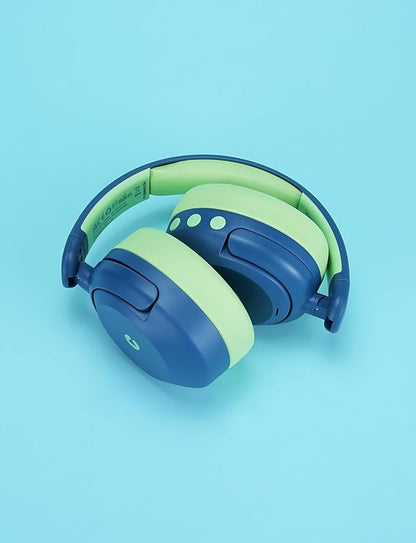 iClever BTH20 Active Noise Cancelling Headphones for Kids, 60H Play Time,Type C Fast Charging, Safe Volume 80dBA, Bluetooth5.4, Award-Winning Kids Headphones Wireless for iPad Tablet Airplane, Blue