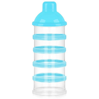 Accmor Formula Dispenser On The Go, 5 Compartments Stackable Formula Container for Travel, Baby Milk Powder Kids Snack Container, BPA Free