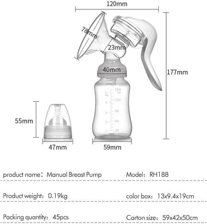 Manual Breast Pump for Breastfeeding, Small Portable Manual Breast Milk Catcher Baby Feeding Pumps & Accessories