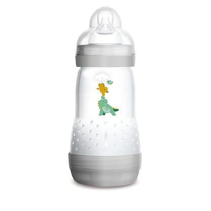 MAM Easy Start Anti-Colic Baby Bottle, Medium Flow, Breastfeeding-Like Silicone Nipple Bottle, Reduces Colic, Gas, & Reflux, Easy-to-Clean, BPA-Free, Vented Baby Bottles for Newborns, 2 Plus Months