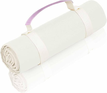 4’9” x 6’3” White Lightweight Water-Resistant Canvas Mat – Picnic, Outdoor, Beach, Park, Camping, Toy Mat