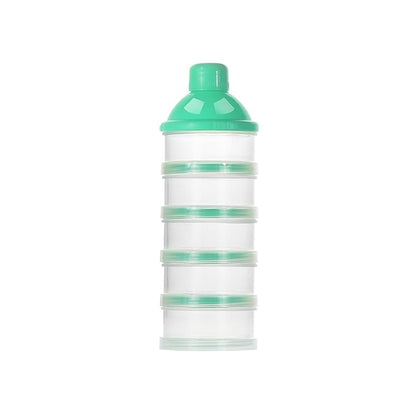Accmor Formula Dispenser On The Go, 5 Compartments Stackable Formula Container for Travel, Baby Milk Powder Kids Snack Container, BPA Free