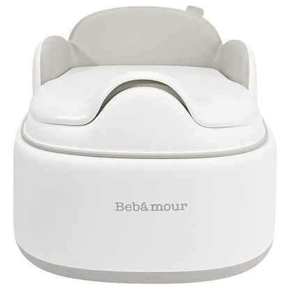 Bebamour Potty Training Toilet 3 in 1 Multi-Functional Potty Seat Detachable Baby Potty Step Stool Anti-Slip Stable Potty Training Toilet with 100 Pack Trash Bags for Baby Toddler Kids(Coffee)