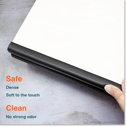 Roving Cove Slim-Fit Edge Protector for Baby Proofing (9ft Small Edge Only), Soft Rubber Foam, Furniture Edge Bumper Guard, Desk Edge Cushion, 3M Adhesive, Onyx Black
